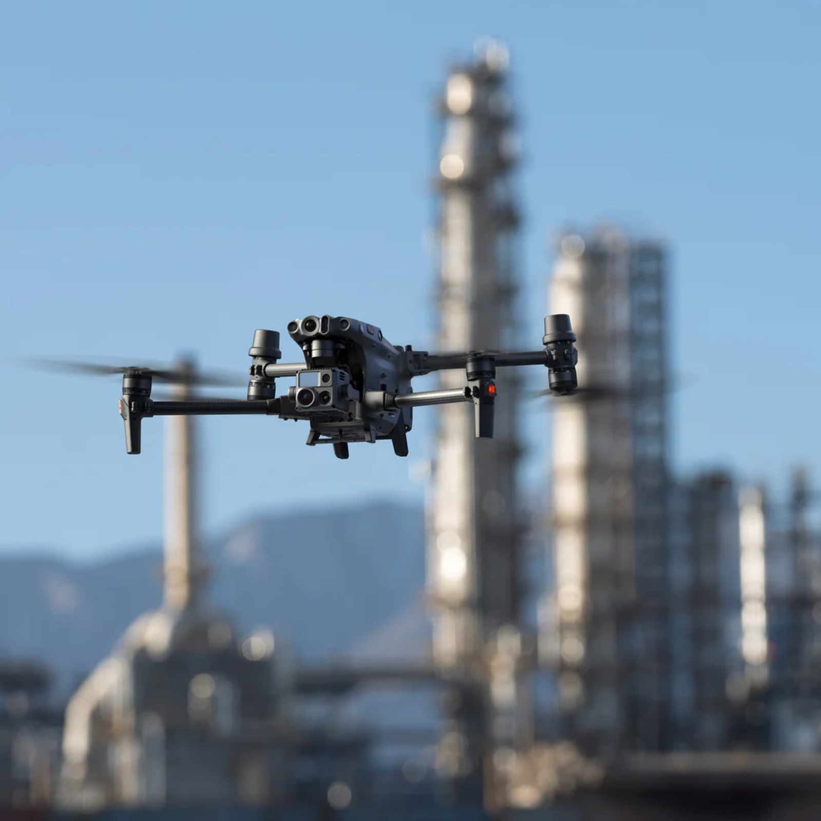 Matrice M30T Surveying an industrial plant