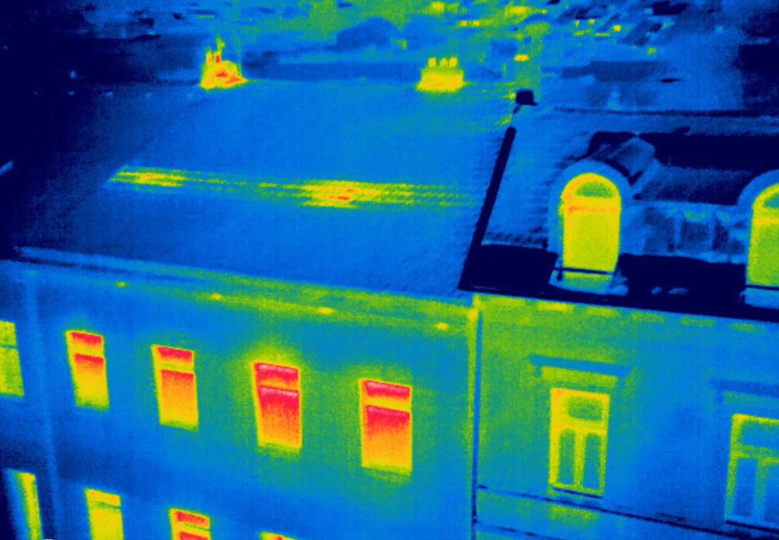 Drone Service Thermal Inspection of Roof with Leak