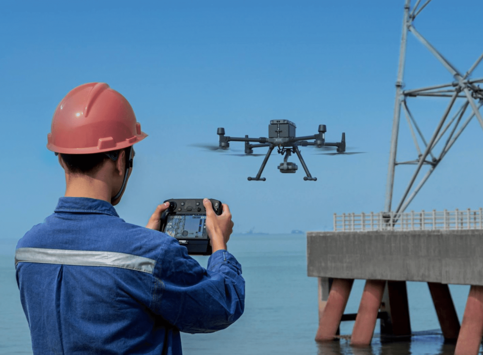 Flying an M350 near an oil rig for an inspection