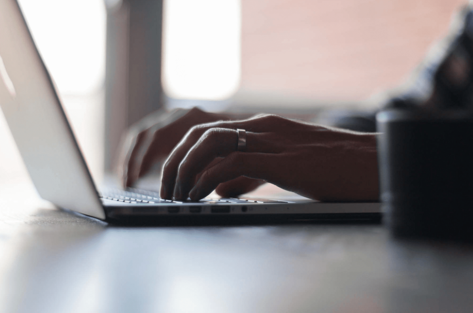 Man booking solution on laptop